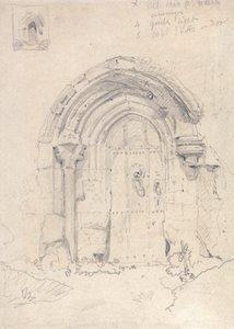 Portico della Chiesa di Stratton Saint Marys, Norfolk da John Sell Cotman